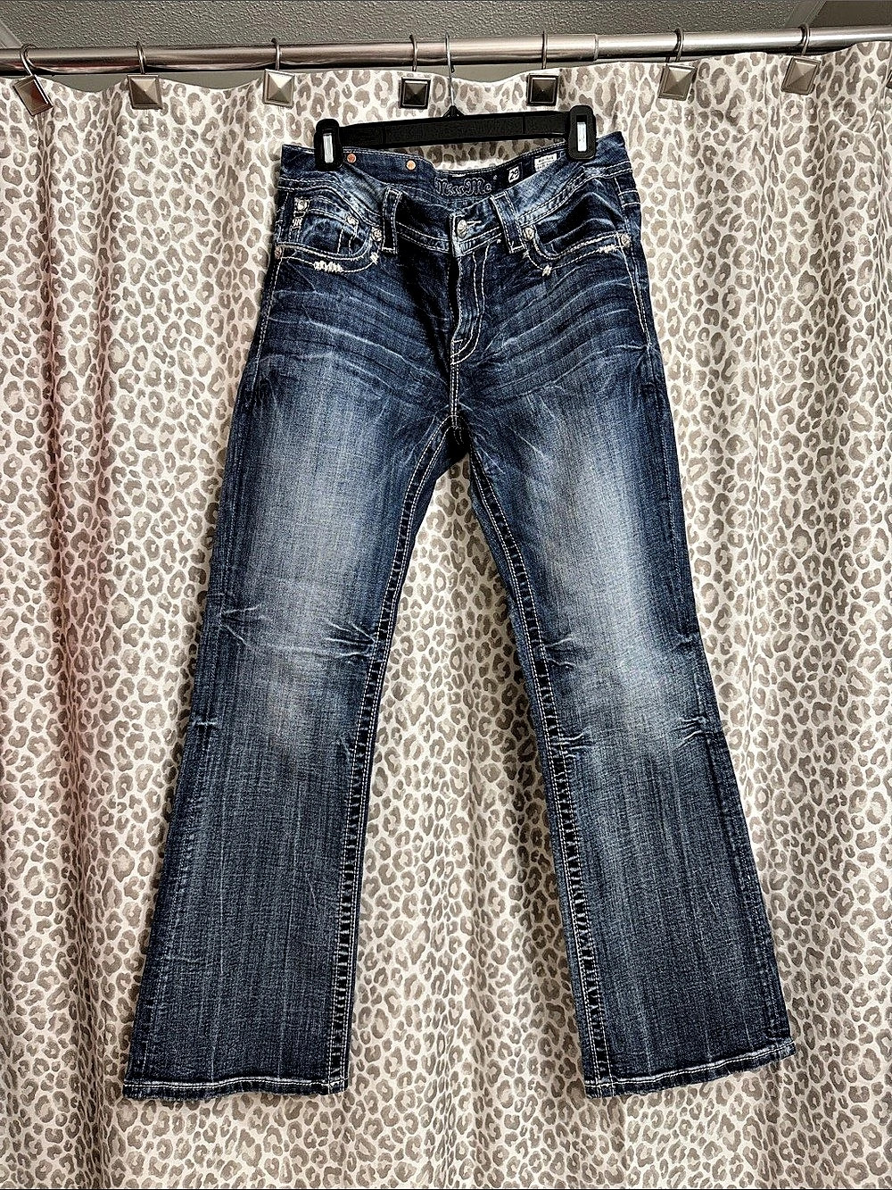 Miss Me Jeans Boot Cut Embellished Waist 29